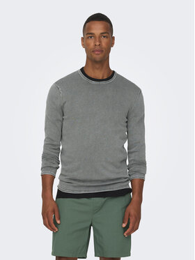 Only & Sons Only & Sons Sweter 22006806 Szary Regular Fit