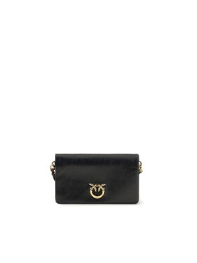 PINKO PINKO Kabelka Black Goatskin Shoulder Čierna