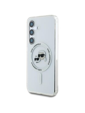 KARL LAGERFELD KARL LAGERFELD Etui na telefon Button Karl & Choupette Heads Printed Logo Biały