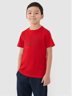 4F 4F T-Shirt 4FJWSS25TTSHM2179-62S Czerwony Regular Fit