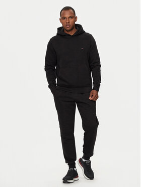 Tommy Hilfiger Tommy Hilfiger Jogginganzug Flag Logo MW0MW36440 Schwarz Regular Fit