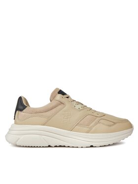 Tommy Hilfiger Tommy Hilfiger Laisvalaikio batai Modern Runner Premium Lth FM0FM04879 Smėlio