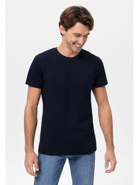 Volcano Volcano T-Shirt TM-DARK Granatowy Regular Fit
