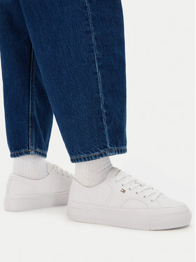 Tommy Hilfiger Tommy Hilfiger Sneakersy Platform Vulc Piping Ltr FW0FW09393 Bílá