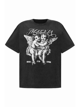Magda Matyja Magda Matyja T-Shirt NEVER STOP LOVING T-SHIRT Szary Oversize