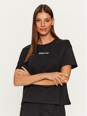 United Colors Of Benetton United Colors Of Benetton Pyžamový top 30963M04R Čierna Regular Fit