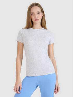 4F 4F T-Shirt NOS Světle šedá Slim Fit