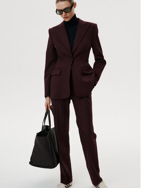 MARI PRETI MARI PRETI Spodnie garniturowe Serene Bordowy Slim Fit