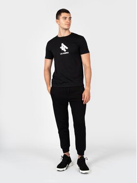 Les Hommes Les Hommes Kalhoty z materiálu LBH4003700U Černá Slim Fit