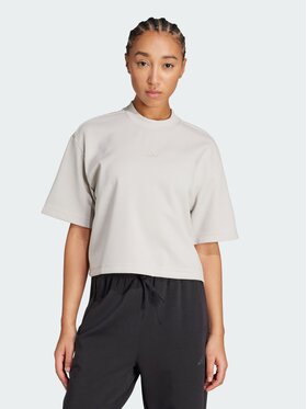adidas adidas Koszulka techniczna 156183 Beżowy Loose Fit