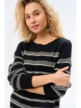 blue shadow blue shadow Sweter Marietta Czarny Regular Fit