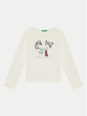 United Colors Of Benetton United Colors Of Benetton Majica 3ATNG10GA Écru Regular Fit