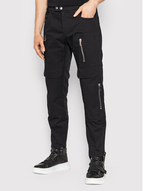 Les Hommes Les Hommes Kalhoty z materiálu LMP137325U Černá Regular Fit