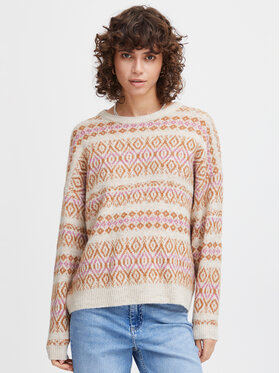 ICHI ICHI Sweater 20119733 Bézs Regular Fit
