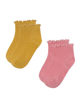 Nelli Blu Nelli Blu Set di 2 paia di calzini corti da bambini 7KB-003-SS23 Rosa