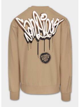 PITBULL PITBULL Bluza GRAFFITI Beżowy Regular Fit