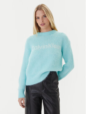 Calvin Klein Calvin Klein Pulover LV044D359G Turcoaz Relaxed Fit