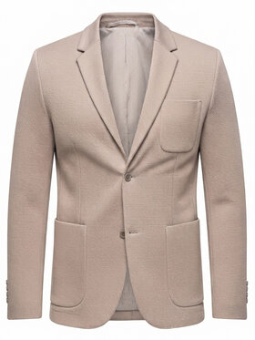 Ombre Ombre Marynarka M171 Beżowy Slim Fit