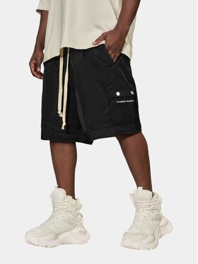 MADE BY SOCIETY MADE BY SOCIETY Spodnie materiałowe Bermude STRUCTURED CHAOS - B17308 Czarny Basic Fit