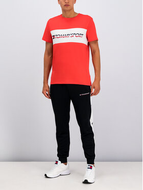 Tommy Sport Marškinėliai Logo S20S200082 Rožinė Regular Fit