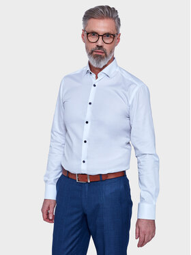 VILLARO VILLARO Koszula 443DASLIM Biały Slim Fit