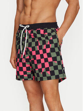 Vans Vans Плувни шорти Primary Checkboard Elastic Boardshort VN000G7R Черен Regular Fit