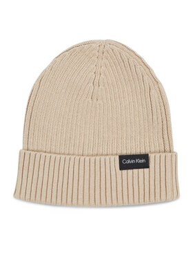 Calvin Klein Calvin Klein Шапка Classic Cotton Rib Beanie K50K510982 Бежов