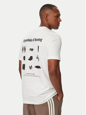 adidas adidas Koszulka techniczna Run Essentials Graphic T-Shirt KS2501 Biały Regular Fit
