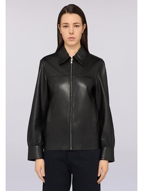 Trussardi Trussardi Kurtka skórzana R357A000711N033 Czarny Regular Fit