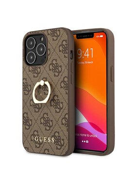 Guess Guess Etui na telefon iPhone 13 Pro Brązowy