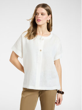 Elena Mirò Elena Mirò T-Shirt G061Z100736N011 Biały Boxy Fit
