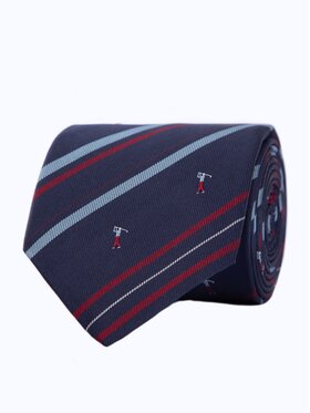 ELSNER ELSNER Krawat JEDWAB ŻAKARD A0016 Granatowy