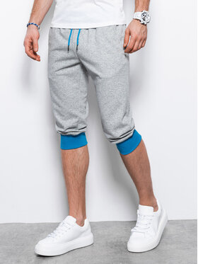 Ombre Ombre Szorty sportowe P29 Szary Regular Fit