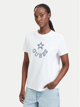 Guess Guess T-Shirt V6YI04 K4268 Λευκό Regular Fit