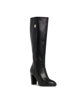 Tommy Hilfiger Tommy Hilfiger Stiefel Feminine Th Hardware Longboot FW0FW07541 Schwarz