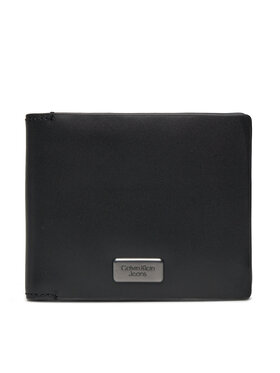 Calvin Klein Jeans Calvin Klein Jeans Didelė Vyriška Piniginė Inst Plaque Bifold K50K511451 Juoda