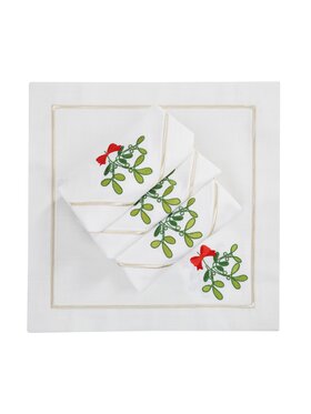 Roseberry Home Roseberry Home Serwetki Mistletoe Panama Biały
