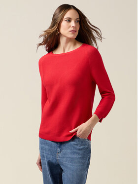 Oltre Oltre Sweter M139J005447N016 Czerwony Regular Fit