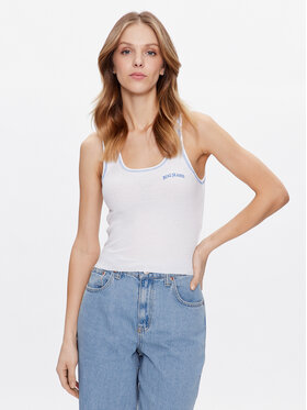 BDG Urban Outfitters BDG Urban Outfitters Τοπ BDG SCOOP CONSTITCH VEST 76466317 Λευκό Slim Fit