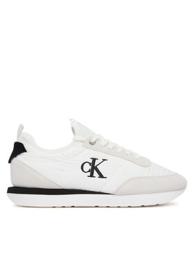 Calvin Klein Calvin Klein Sneakersy Retro Runner Lace Up Sock YW0YW02060 Bílá