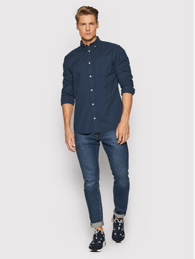 Jack&Jones PREMIUM Košulja Brook Oxford 12192150 Tamnoplava Slim Fit