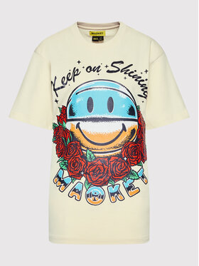 Market Market Tricou Unisex SMILEY Keep On Shining 399001061 Bej Relaxed Fit