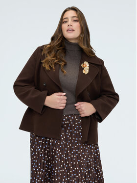 Fiorella Rubino Fiorella Rubino Płaszcz zimowy 8024T000372N032 Brązowy A-Line Fit