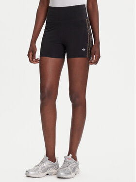 adidas adidas Bikershorts Leopard JW7305 Schwarz Slim Fit