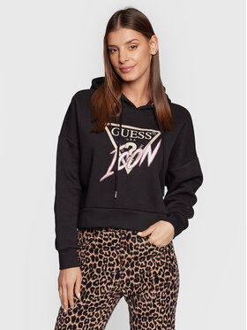 Guess Guess Mikina Icon W3RQ03 KB683 Černá Regular Fit