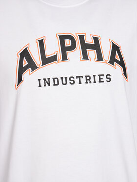 Alpha Industries T-shirt College 146501 Bijela Relaxed Fit