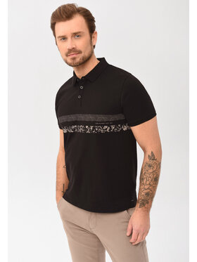 Volcano Volcano Polo O-STEV Czarny Regular Fit
