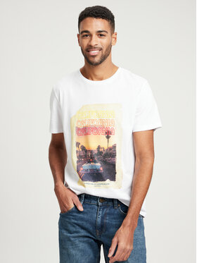 Cross Jeans Cross Jeans T-Shirt 15911-008 Biały Regular Fit