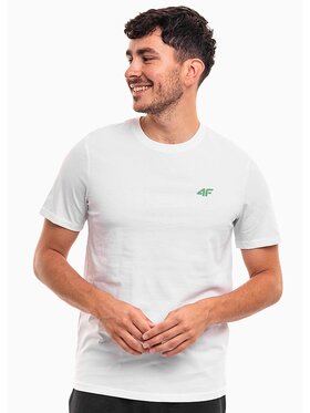 4F 4F T-Shirt 4FWSS26TTSHM4484-10S Biały Regular Fit