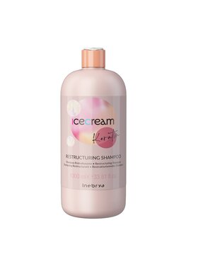 Inebrya Inebrya Ice Cream Keratin restrukturyzujący szampon do włosów 1000ml Szampon do włosów